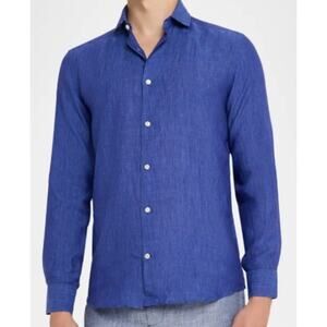 Frescobol Carioca Linen Casual Button Down Shirt Men's Sz. L